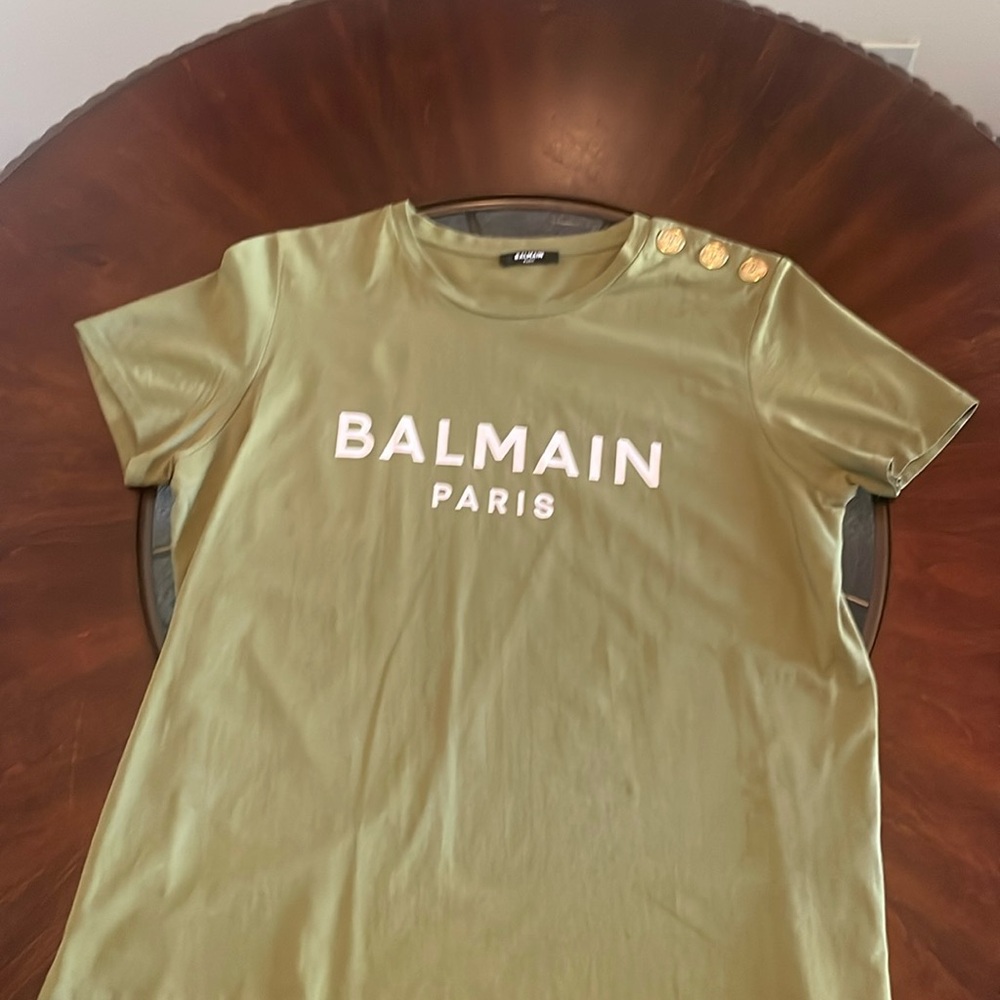 Balmain Olive Green T-Shirt
